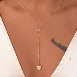 New European Heart Pendant Necklace for Women Romantic Cute Fashion Jewelry Adjustable Chain Necklace Punk Party Gifts