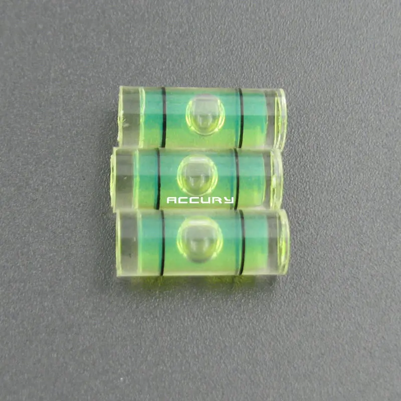 100pcs 6*15mm Acrylic tubular levels mini spirit level Liquid level Indicator for Hanging horizontal ruler