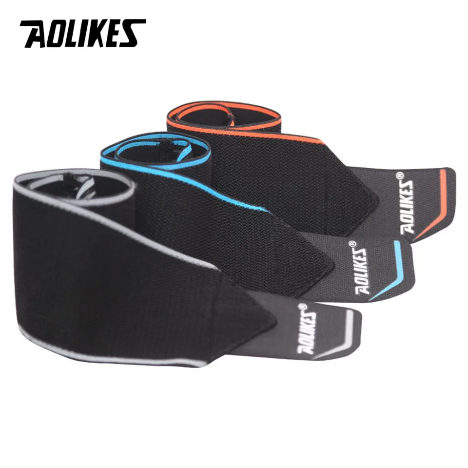 AOLIKES 1PCS Adjustable Opening Design Weight Lifting Wristband Wrist Support Brace Straps Wraps images - 6