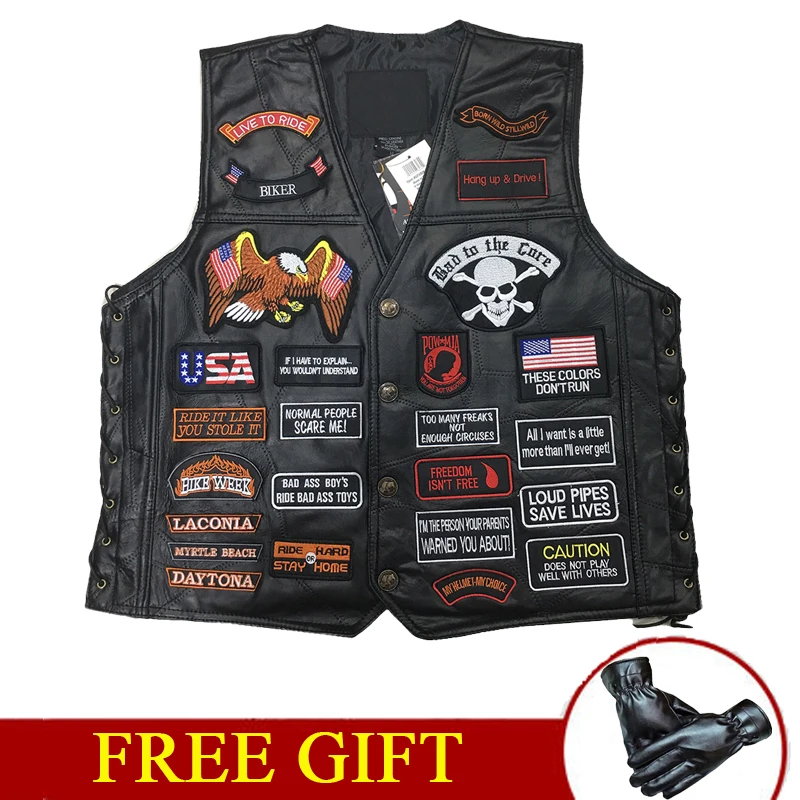 

Moto Vest Motorcycle Jacket Motos Biker Sheepskin Leather Vest Mens Riding Jacket Punk Retro Jaqueta Casual Ceket Chaqueta Moto