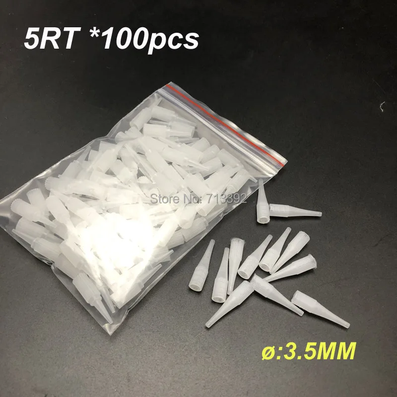 5RT-100pcs High Quality Plastic Permanent Makeup Needles Tips Caps (3.5MM)