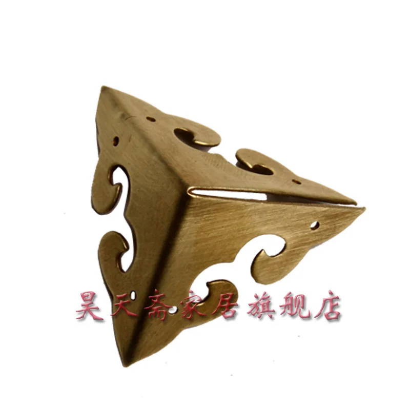 

[Haotian vegetarian] antique copper wrap angle / corner piece / antique furniture copper fittings / Chinese fitting HTG-018