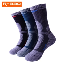 Terry Grosso Sports Socks, Outdoor Caminhadas Meias, Corrida Escalada, Primavera Outono e Inverno, RB3322 R-BAO