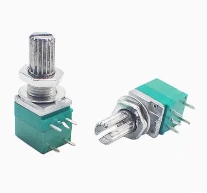 

50pcs x 5pin RV097NS B5K B10K B20K B50K B100K B500K single with a switch audio / power amplifier 097 sealing potentiometer 15mm