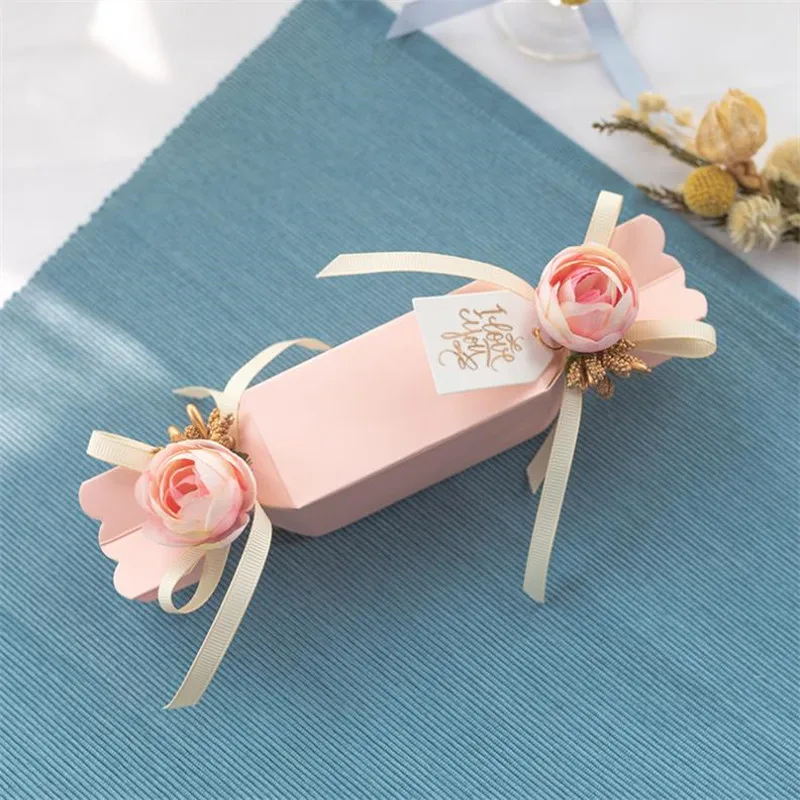 

Upscale Solid color Candy Boxes Wedding Favor Box and Bag Sweet Gift Candy Boxes for Wedding Baby Shower Birthday Party Supplies