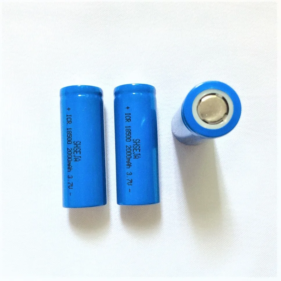 3.7V 2000mAh li-ion Rechargeable Battery 18500 Battery