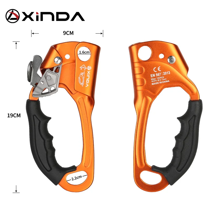 Imagem -04 - Xinda-rock Climbing Riser Tool Kit Aperto Mão Direita Esquerda Dispositivo Ascendente Corda Montanhista Esportes ao ar Livre Mm13 mm