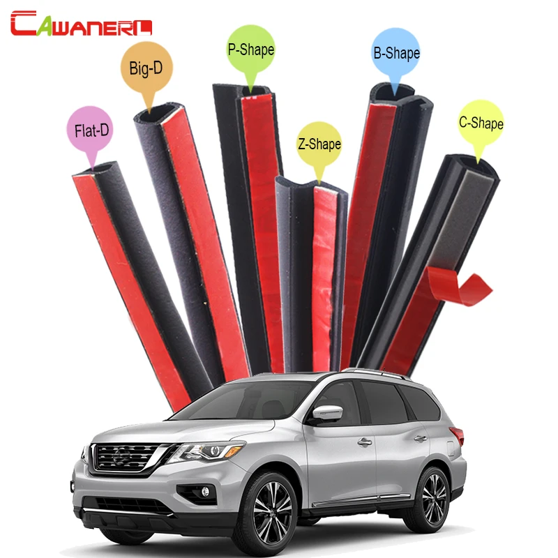 

Cawanerl Full Car Rubber Seal Sealing Strip Kit Seal Edge Trim Weatherstrip Sound Control For Nissan X-Trail Patrol Pathfinder