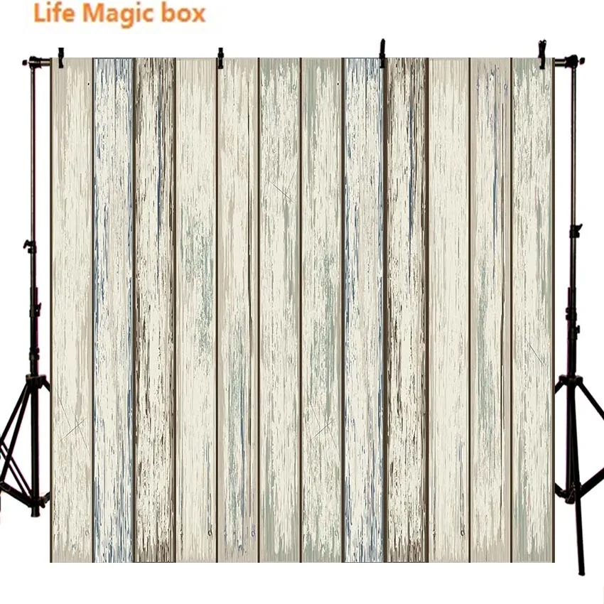 

Backdrop Birthday Party Vinyl Flooring Grayish White Vertical Wood Planks Foto-329