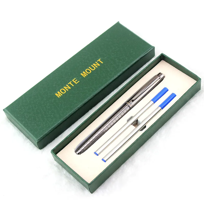 

High Quality 856 Deluxe Pure Gray Line Color Business office0.5mm Nib Rollerball Pen New