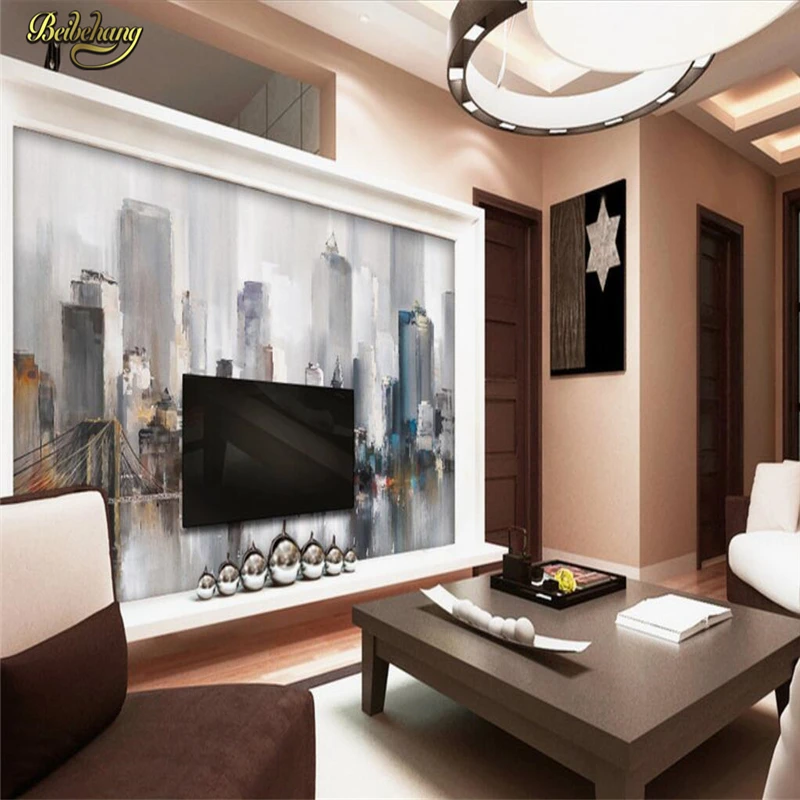 custom French city landscape oil painting Custom Papel De Parede 3D Wall paper Mural living Room Bedroom wallpaper walls Sticker