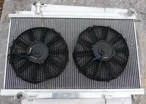 Radiateur en aluminium 50MM, 2 ventilateurs pour Nissan 2003-2006 350Z Z33 MT 2003 2004 2005 2006, prix d'usine