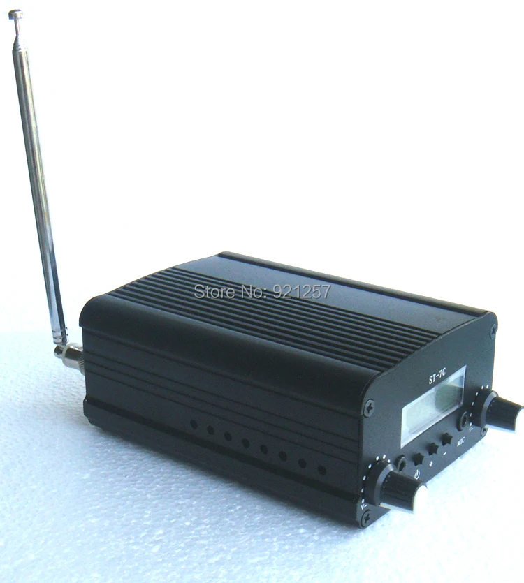 ラジオ局ST-7C用fm放送送信機セット,小型アンテナキット付き電源付き