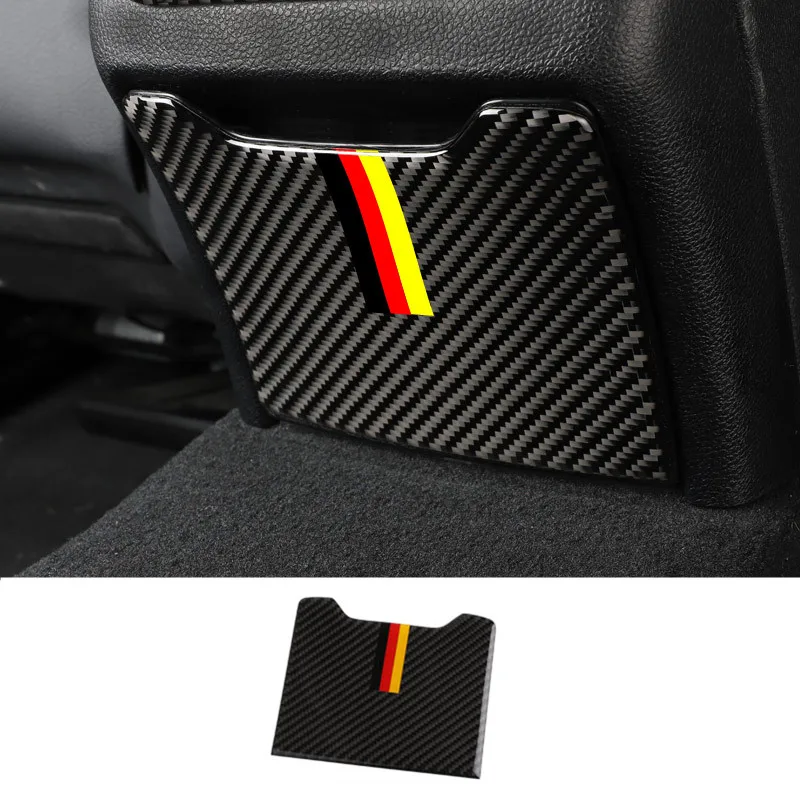 Carbon Fiber Rear Air Outlet Sequins Trim For Mercedes Benz E Class W213 2016-2018 Rear Cigarette Lighter Panel Decoration