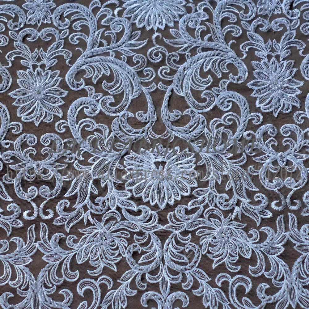 

Super heavy beaded off white and other 9 colours wedding dress lace fabric 51'' width