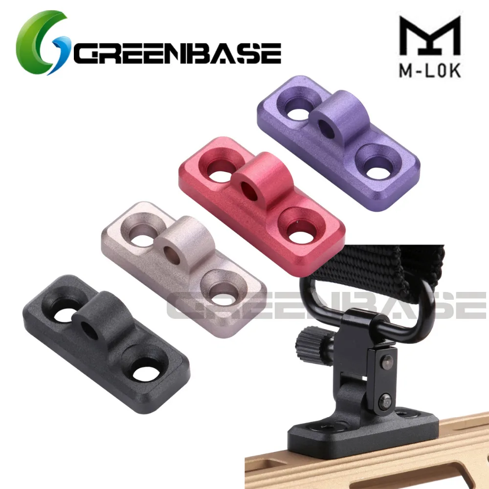 Greenbase tio mike estilo sling swivel acessório m-lok sling montagem parafuso prisioneiro de perfil baixo alumínio