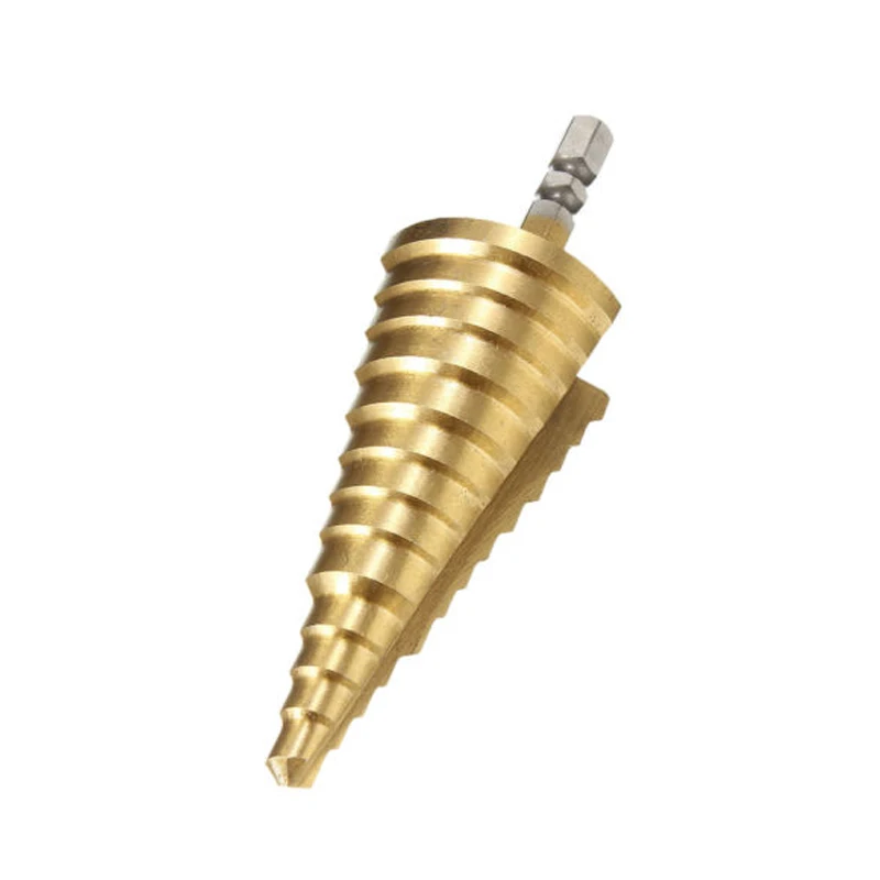 Imagem -04 - Broca Cone 635 mm 13 Passos Hss Haste Hexagonal de Titânio Madeira Núcleo de Metal Broca Avulsa 681012161820232528303235 mm