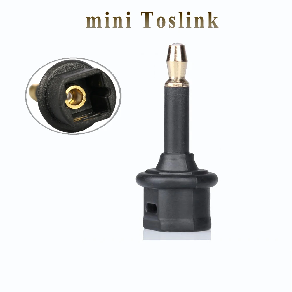 EMK 2pcs Toslink do Mini Toslink Adapter M/F 3.5mm optyczny przewód Audio złącza do TV, pudełko