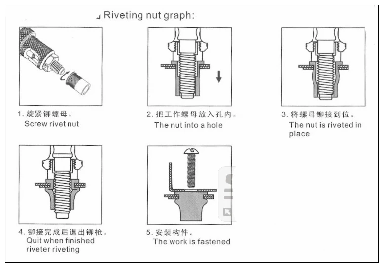 M3-M6 Rivet Nut Tool Adaptor Cordless Drill Adapter Rivet Nut Gun Battery Electrical Rivet Drill Riveting Machine