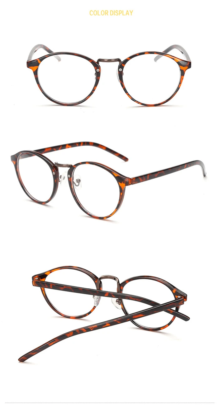 Dioptrien -1,0 -1,5 bis -6,0 Runde fertige Myopiebrille Unisex Mode Harzlinse Kurzsichtige Brillen verschreibungspflichtige Brillen – Detail 4