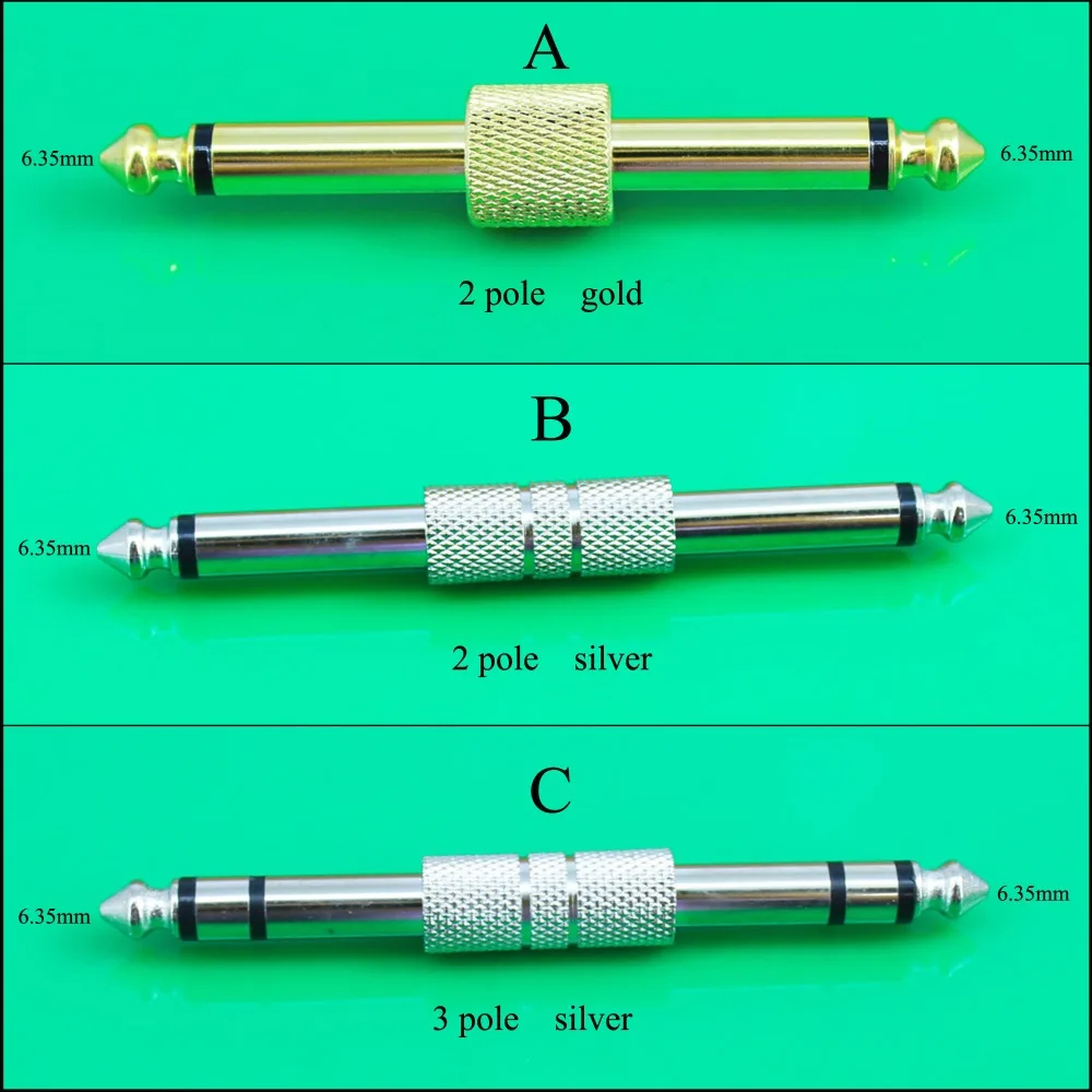 1/4 inch 6.35 mm Guitar Effects Pedal Connector  for  Coulper Jack Interface Cable Adaptor Electric Pedal Board Accessories