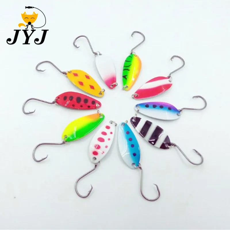 

10pcs 6g 4cm metal spoon lure baits, fishing spinner spoon bass trout isca pesca lure hard wobbler spoon hard artificial