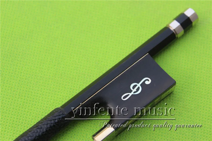 XHT-0056# new one    4/4 Violin Bow  black  Carbon Fiber Fine  Sliver String High Quality