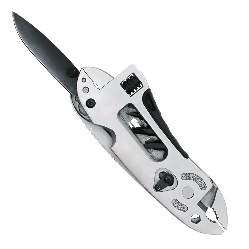 Imagem -04 - Portátil Dobrável Chave de Friso Mandíbula Mais Chave de Fenda Alicate Faca Multi Ferramenta Sobrevivência Engrenagem Fio Alicate Bolso Multitool Novo