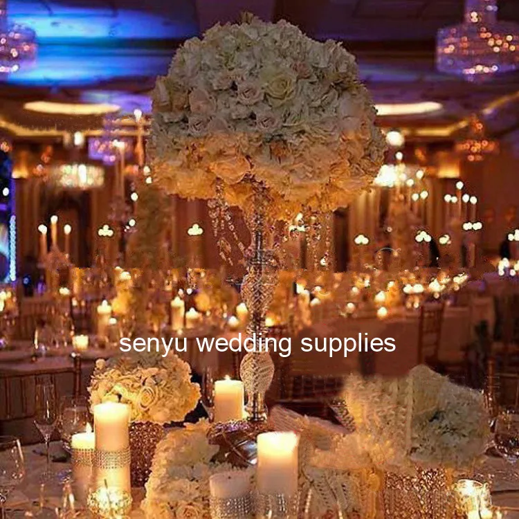 40cm/100cm 10pcs )Latest Well-designed Clear Walkway Flower Stand for Wedding table Decoration senyu0503