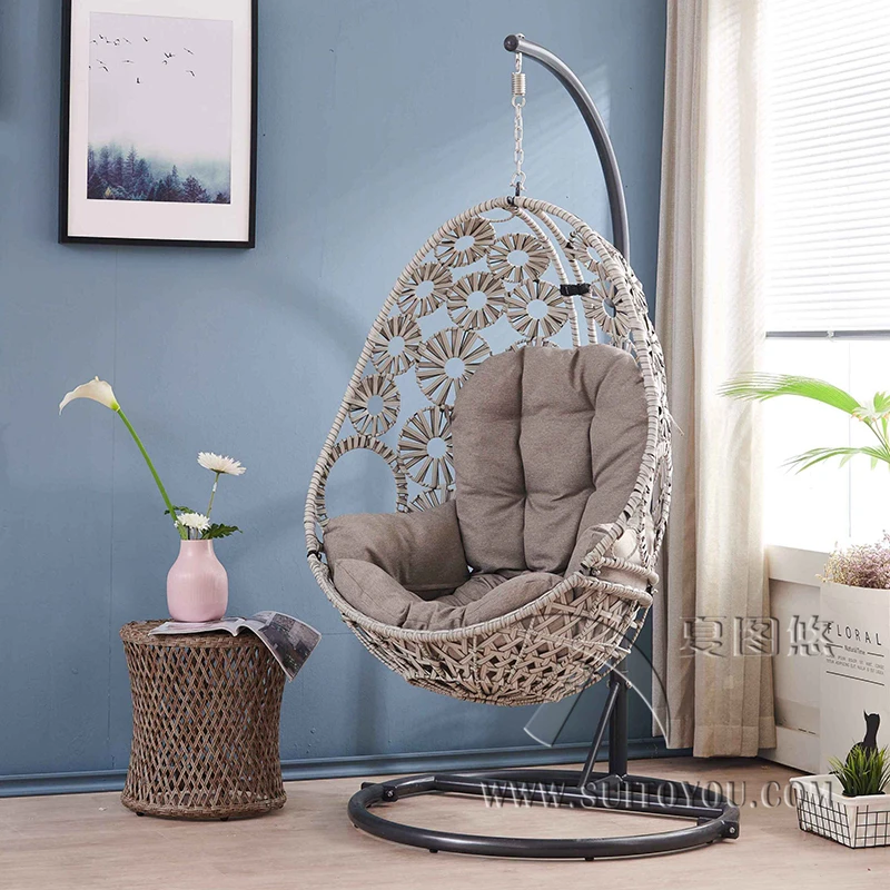 Outdoor indoor Swing egg basket Hanging Chair Cushion Cradle bird\'s nest Basket mat Wicker chair adult kid swing chair indoor