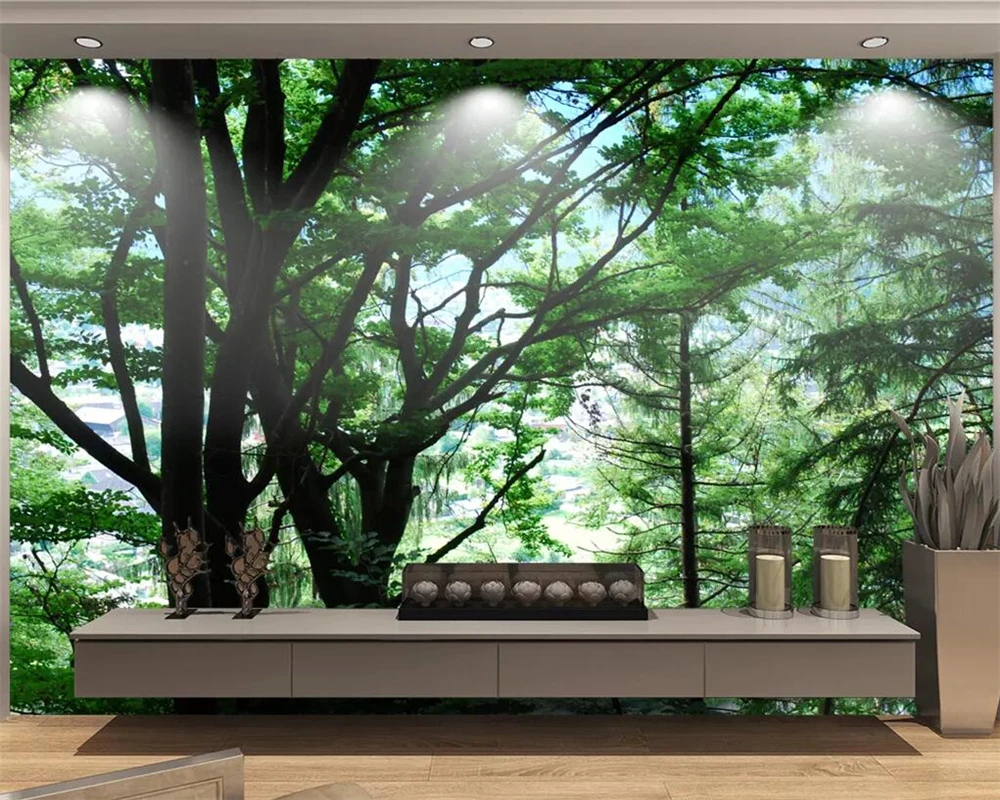 

Beibehang Custom wallpaper Southeast Asia tropical rainforest branches interlaced TV sofa background decorative 3d wallpaper