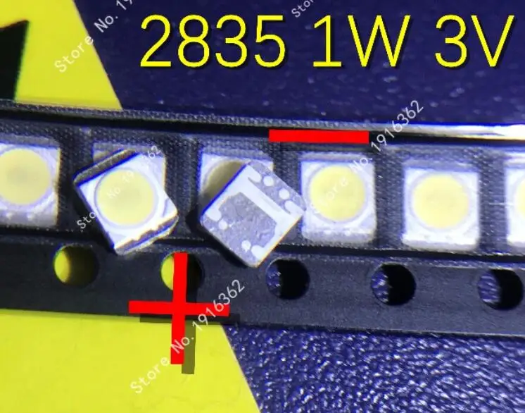 

100 шт./лот 3528 2835 SMD светодиодные Бусины 1 Вт 3 в холодный белый лм для подсветки телевизора/ЖК-дисплея