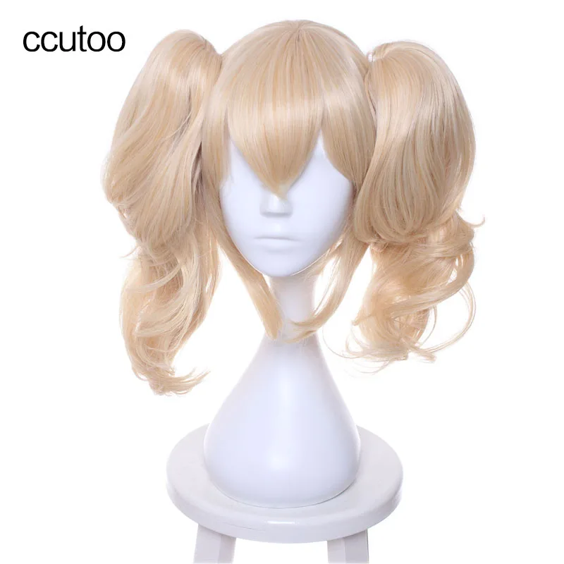 Ccutoo Lelouch of the Rebellion Anya Alstreim złoty blond Mix kręcone włosy syntetyczne przebranie na karnawał peruki z chipem kucyki