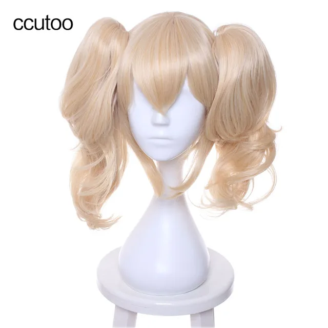 Ccutoo Lelouch of the Rebellion Anya Alstreim złoty blond Mix kręcone włosy syntetyczne przebranie na karnawał peruki z chipem kucyki