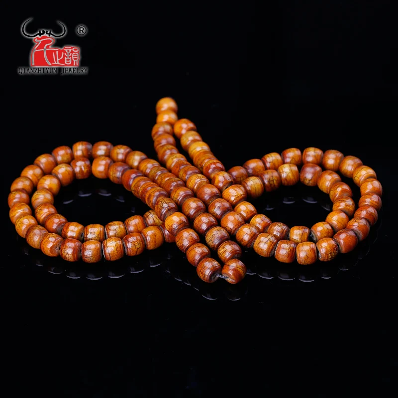 20PCS Handmade Carved Yak Bone Beads, Brown Antique prayer Beads for jewelry making DIY Jewelry Accessorie 8X10mm 7X9mmmm