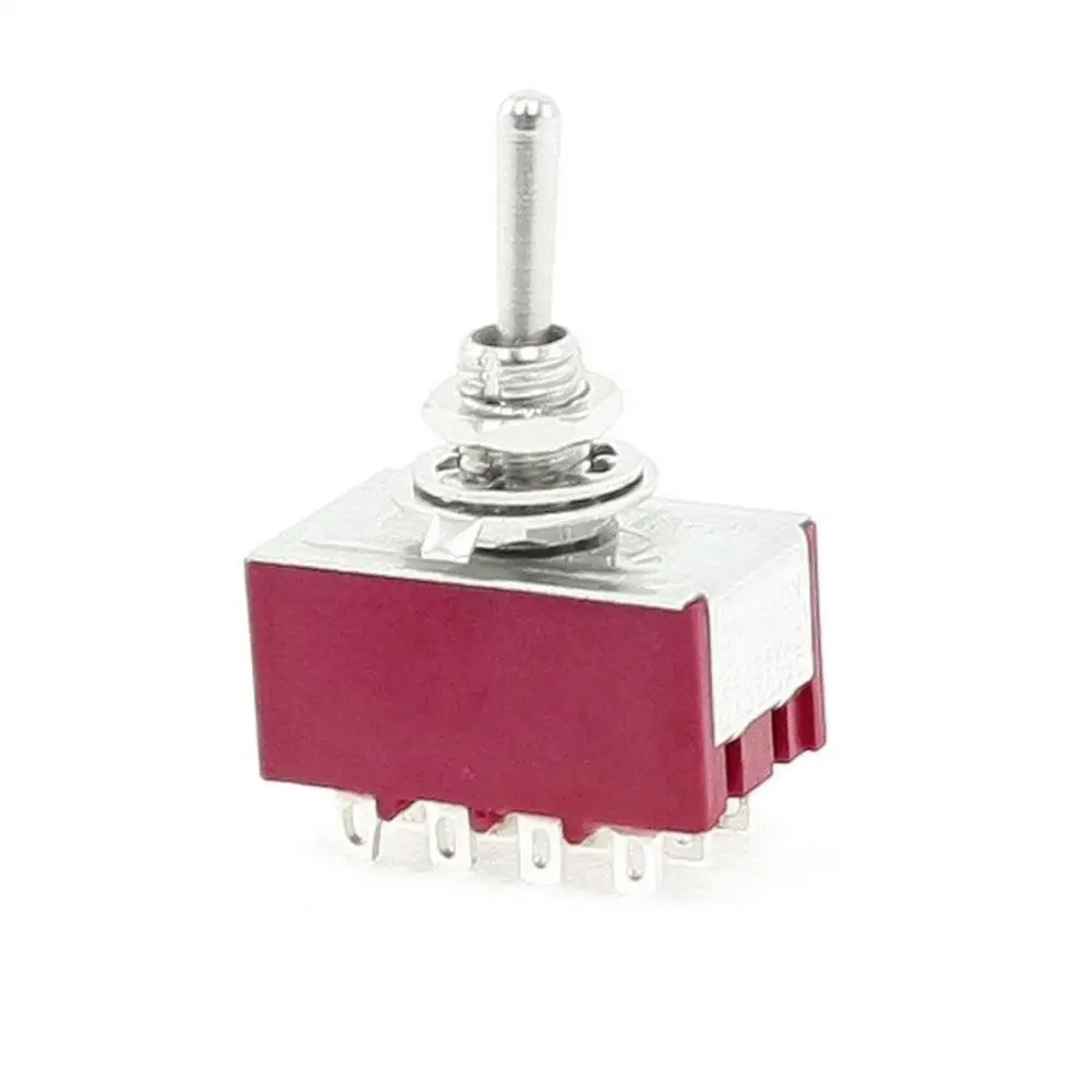 Toggle Switches    6A/125VAC 2A/250VAC 12 Pin 4PDT ON/ON 2 Position Mini MTS-402 Toggle Switch