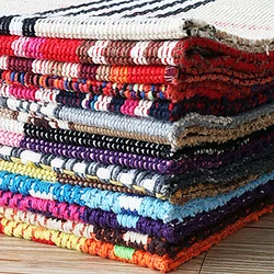 Reversible Hand Woven Cotton Throw Rugs, Machine Washable, Durable, Bedroom,Living Room, Kitchen, Laundry Room,Hallway,Bath