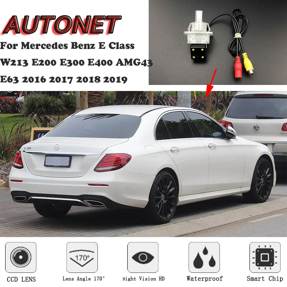 

AUTONET Backup Rear View camera For Mercedes Benz E Class W213 E200 E300 E400 AMG43 E63 2016 2017 2018 2019/license plate camera