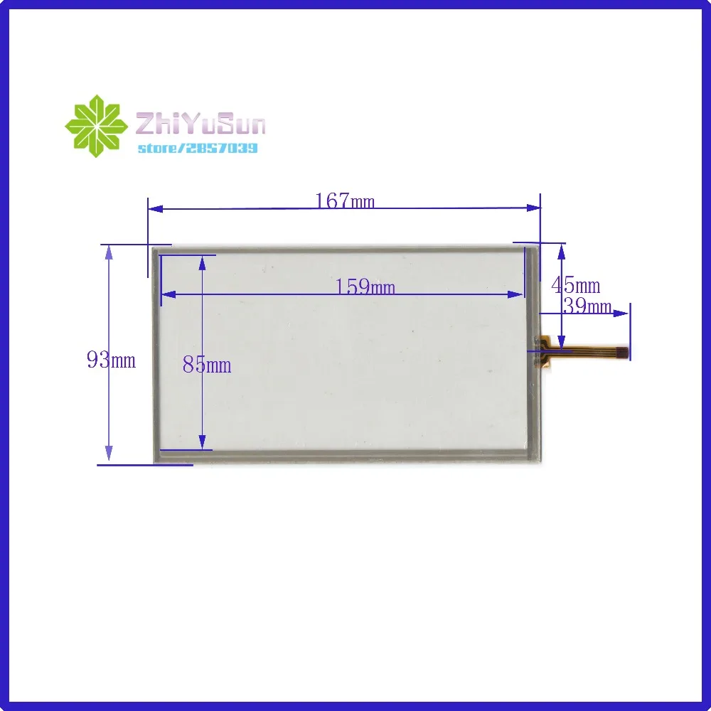 167*93  7.1inch 4 line For Car DVD touch screen panel  167mm*93mm this is compatible    TouchSensor FreeShipping