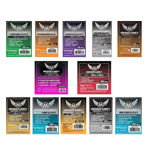 Imagen 2 del producto 100 fundas para juegos de mesa MAYDAY, funda protectora para juegos de cartas, fundas protectoras transparentes para tarjetas