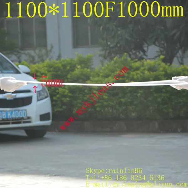 free shhipping 1100*1100mmF1000mm fresnel lens for solar energy,super big lens,solar collecting lens