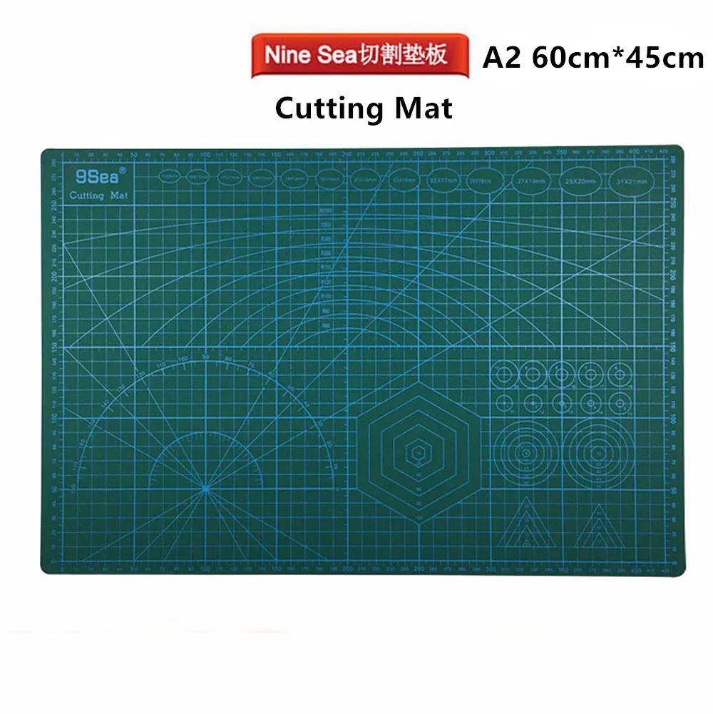 

Nine 9 Sea model tool Double-sided scale Carving Cutting Mat A2 60*45cm