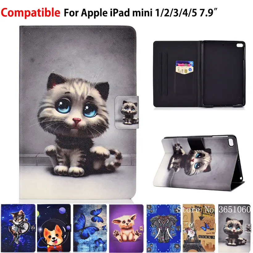 Cute Cat Smart Case For Apple iPad Mini5 2019 Mini 5 4 3 2 1 7.9