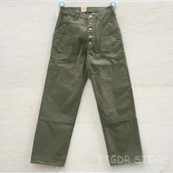 Bob Dong OG-107 HBT Pants Selvage Vintage N-1D Pocket Casual Trouser For Men