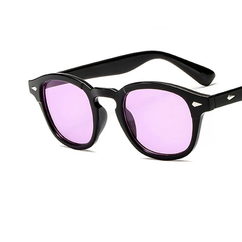 Fashion Johnny Depp Small Style Round Sunglasses Mens Womens Clear Tinted Lens Brand Design Party Show Sun Glasses Oculos De Sol