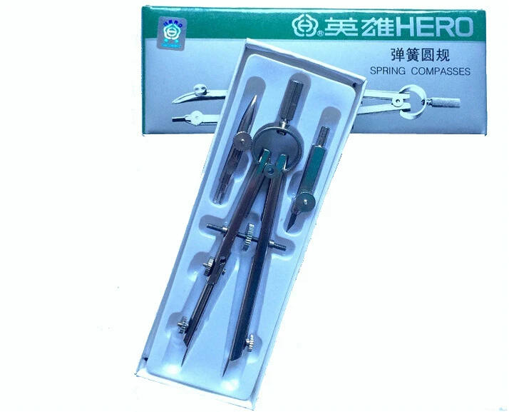 Professional drawing tools hero H2031 multifunction metal bow divider spring compasses engineering compasses for school compasso