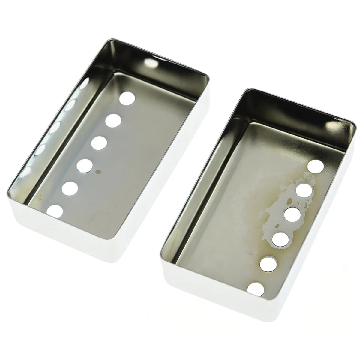 2x Humbucker Guitar Pickup Cover Brass Humbucker Pickup Covers 49.2/52mm Pole Spacing for most Gibson Les Paul Chrome/Black/Gold