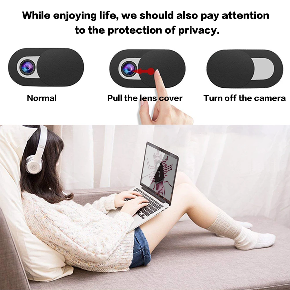 DATA FROG Webcam Cover Protection Lens Privacy Sticker For IPhone IPad PC Laptop Macbook Universal Shutter Magnet For PC Macbook