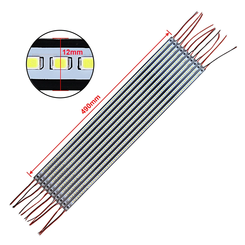 LED Bar Light AC220V Led strip profiel 50cm 72LEDs 2835 LED Rigid Strip LED Fluorescent Tubes Under Cabine