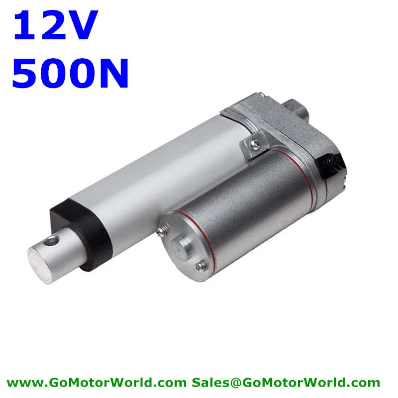 waterproof 12V 100mm 4inch stroke 500N  load 6mm/s speed heavy duty linear actuator free shipping